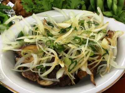 Japanese dish "shiitake no tataki"